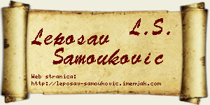 Leposav Samouković vizit kartica